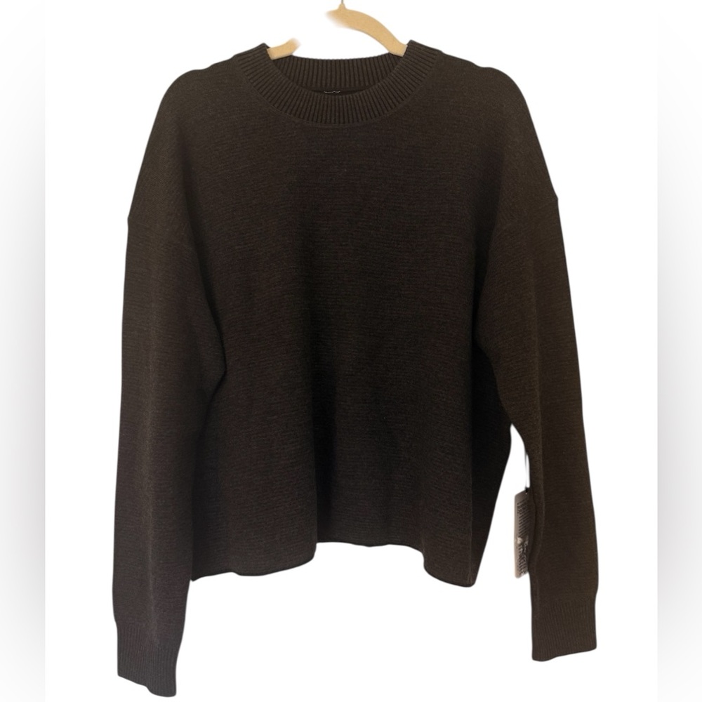 Lululemon Reversible Double Knit Crewneck Sweater in Black Size 12